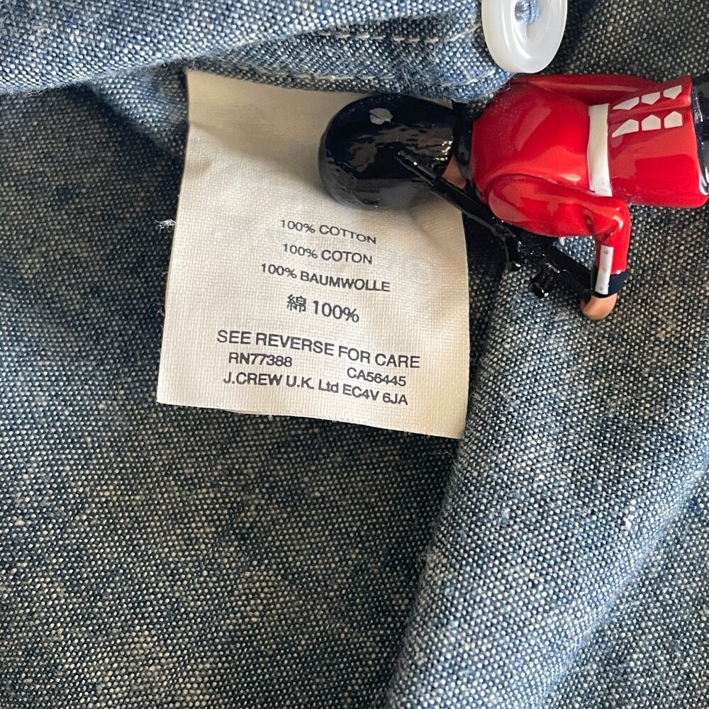 NWOT J.Crew Men's M Slim Fit Japanese Chambray Shirt Retail $98 - Picture 6 of 9